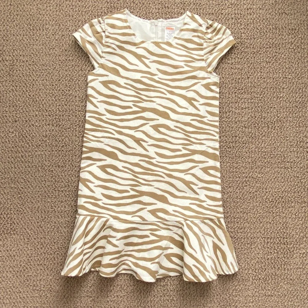 Gymboree Velveteen Right Meow Tiger Stripe Dress - NWT Size 7